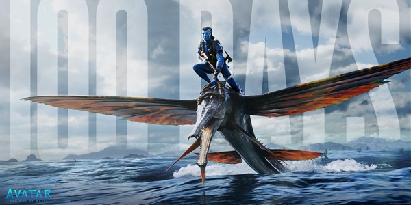 上映倒计时100天！《阿凡达2》新宣传照发布：海上坐骑超凶猛