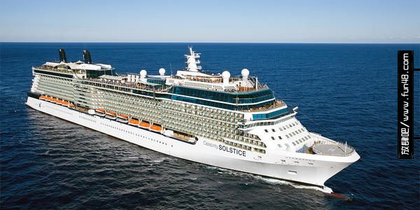 超大超豪华的游轮(Celebrity Solstice, one of the world's largest cruise liners)